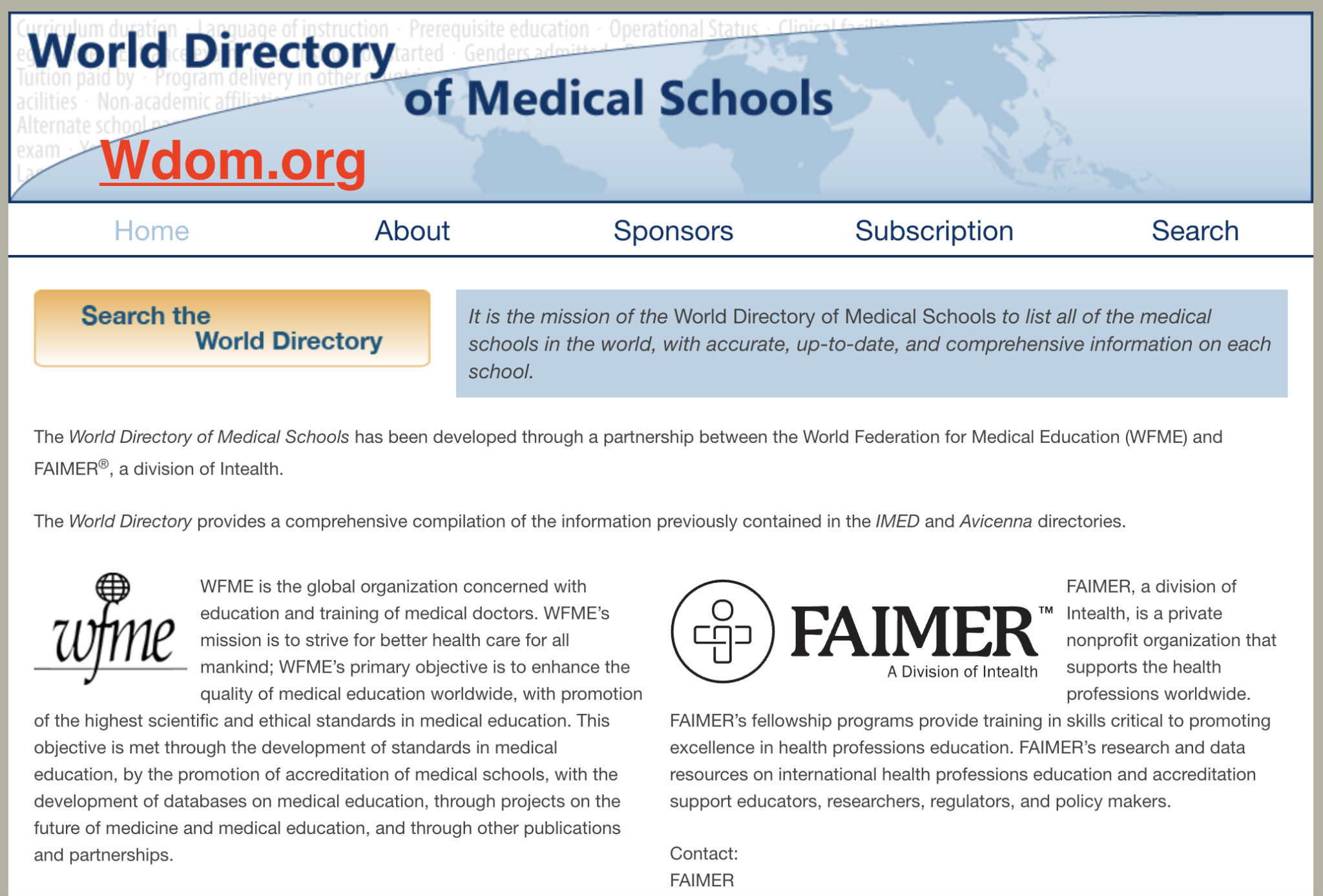 3 BƯỚC KIỂM TRA NHANH TRƯỜNG Y CỦA BẠN CÓ ĐƯỢC MỸ CÔNG NHẬN - World Directory of Medical Schools